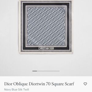 Dior Oblique Diortwin 70 Square Scarf